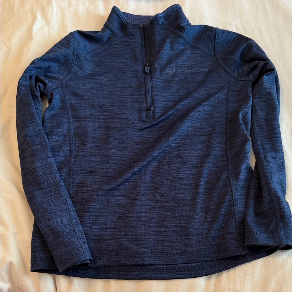 Vineyard Vines Navy Quarter-Zip Sweater